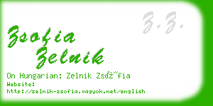 zsofia zelnik business card